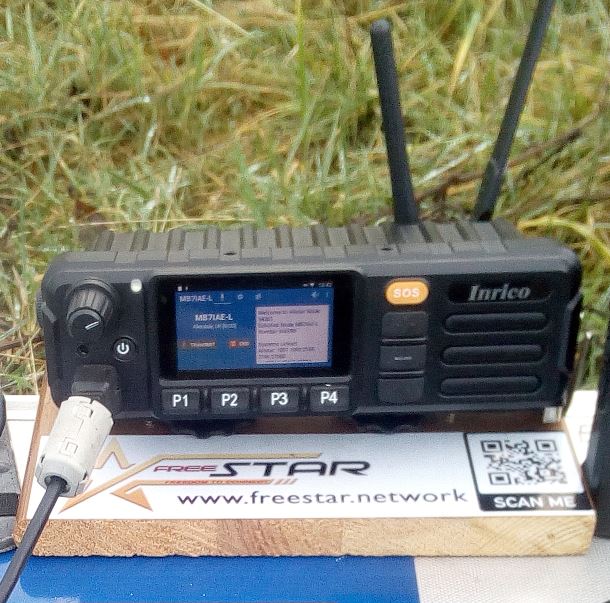 Inrico TM-7 network radio at Ardrossan Transatlantic Centenary SES running Echolink connected to the FreeSTAR network.