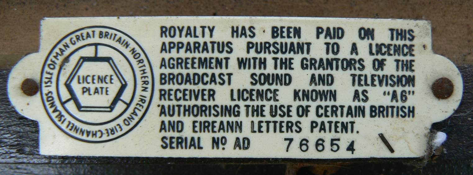 Royalty badge on one of the old classic receivers.