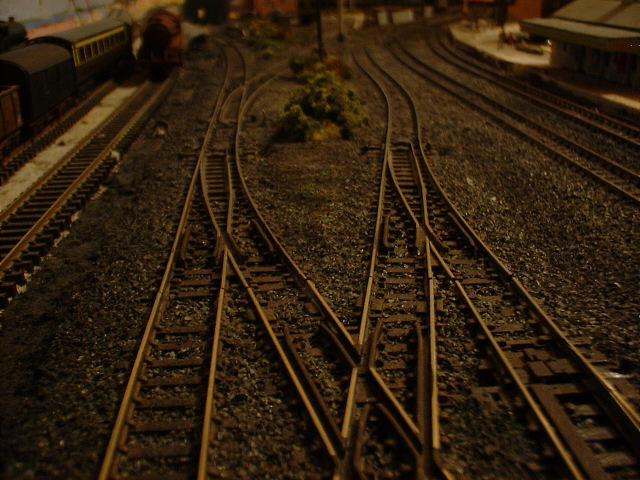 1/148th scale trackwork on the Stoneybridge West exhibition layout.