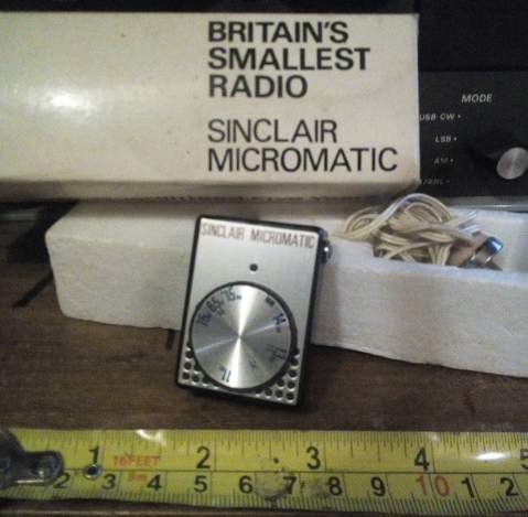 Classic Receiver: Sinclair Micromatic. One of Sir Clive Sinclair's many products. Still works well after 40 years 
